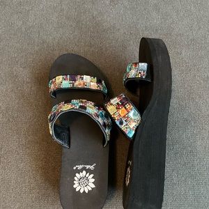 Jeweled Yellow box sandals